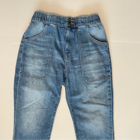 ARYA CARGO JEAN ELASTIC WAIST High-Rise Rigid Denim waterfall 29 8 - Picture 8 of 11